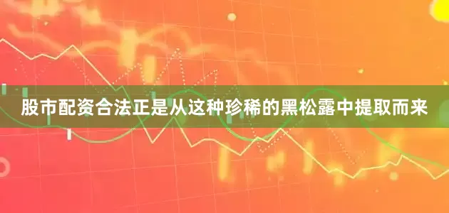 股市配资合法正是从这种珍稀的黑松露中提取而来